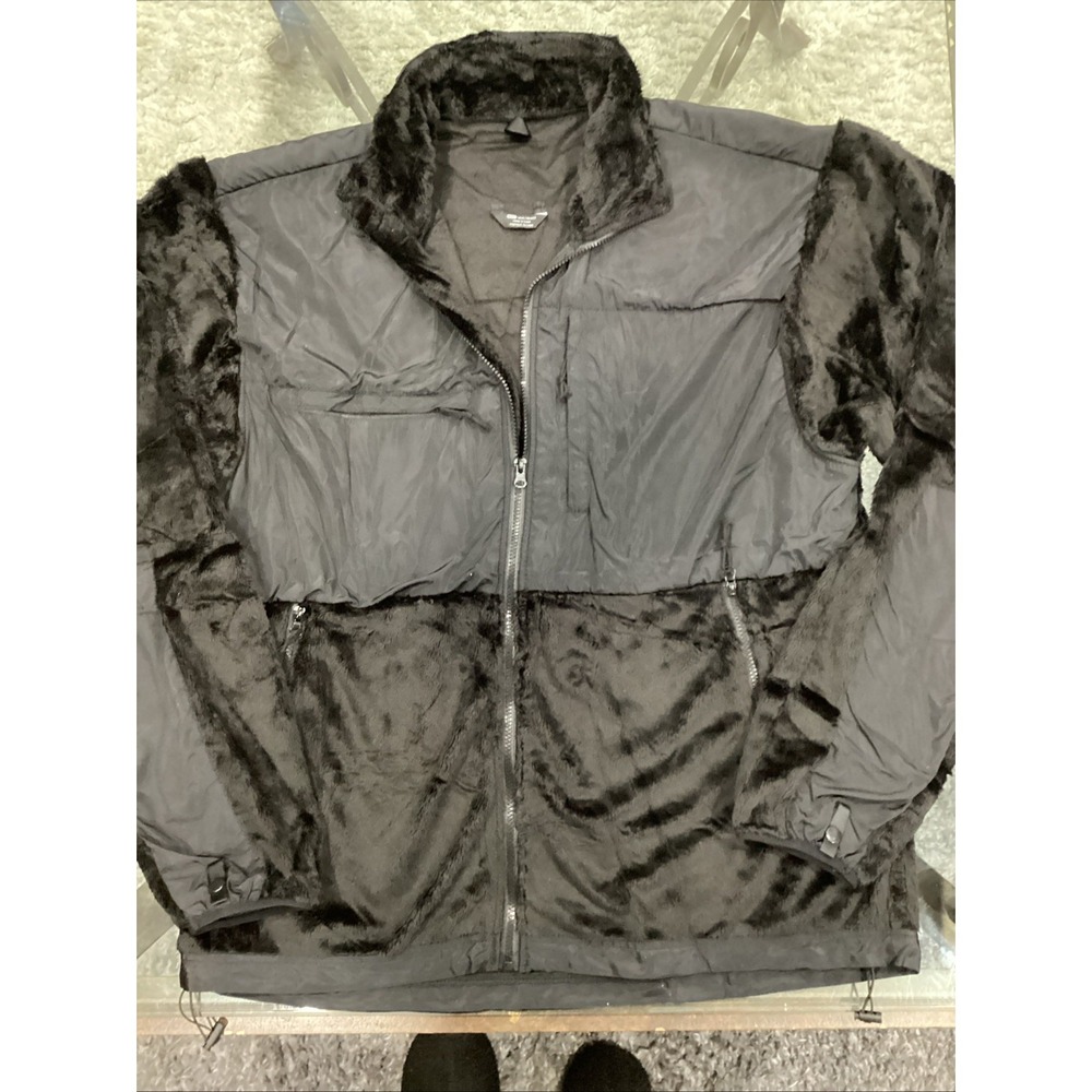 Mens‎ Jacket 4XL Black Faux Fur Collar NWOT